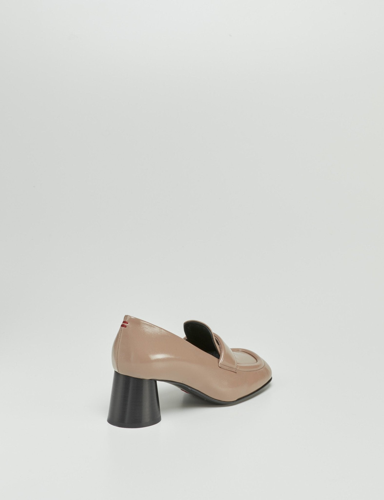 mocassino tacco tondo meringa - halmanera - decollete tacco