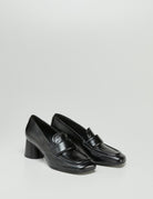 mocassino tacco tondo nero - Frida SRL