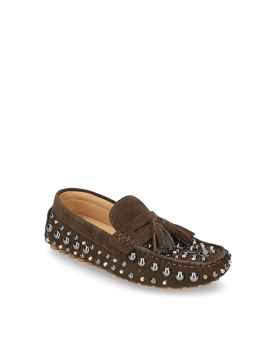 mocassino velour pietre moro - strategia - mocassino