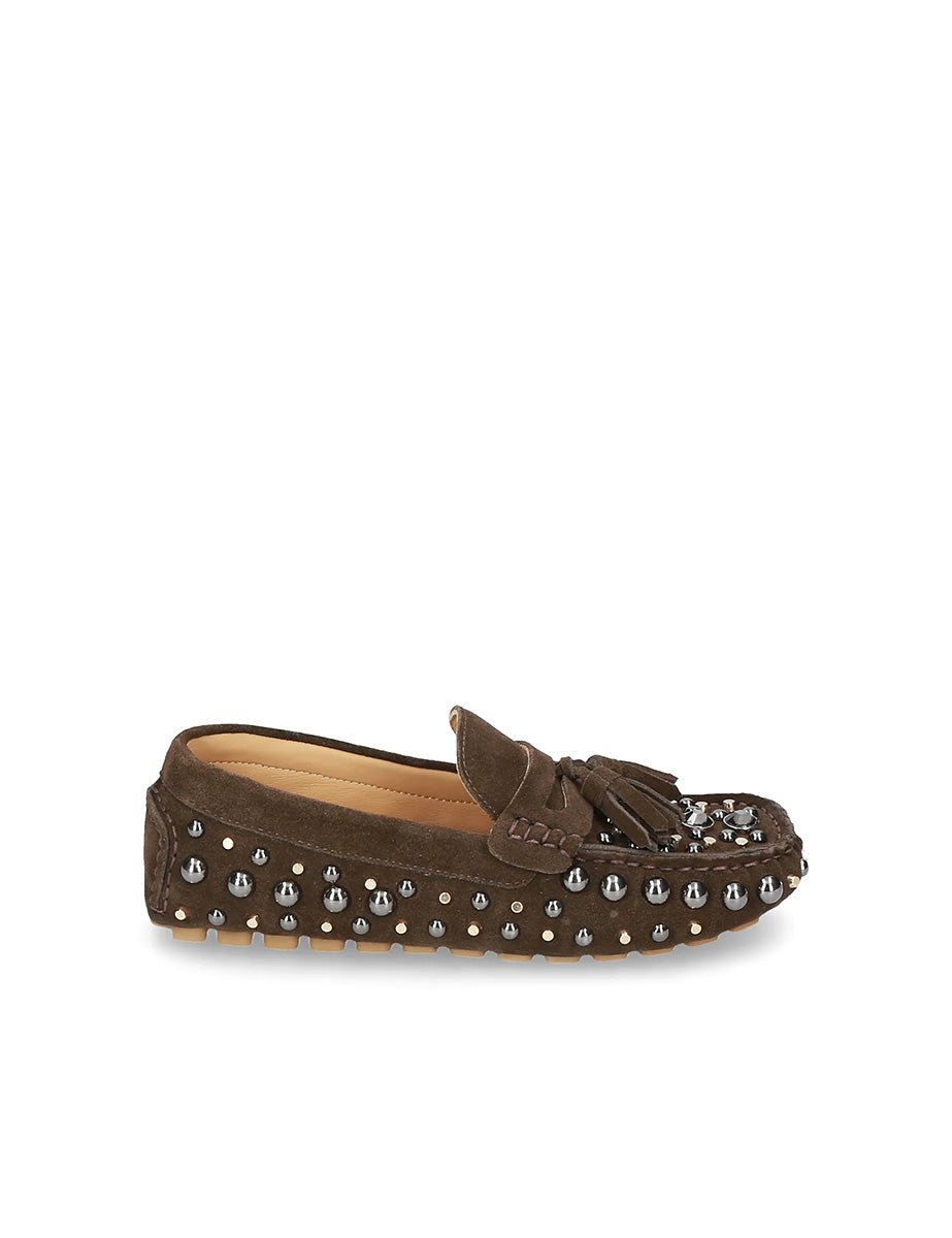 mocassino velour pietre moro - strategia - mocassino