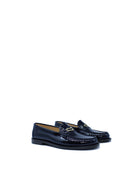 mocassino vernice blu - a.bocca - mocassino