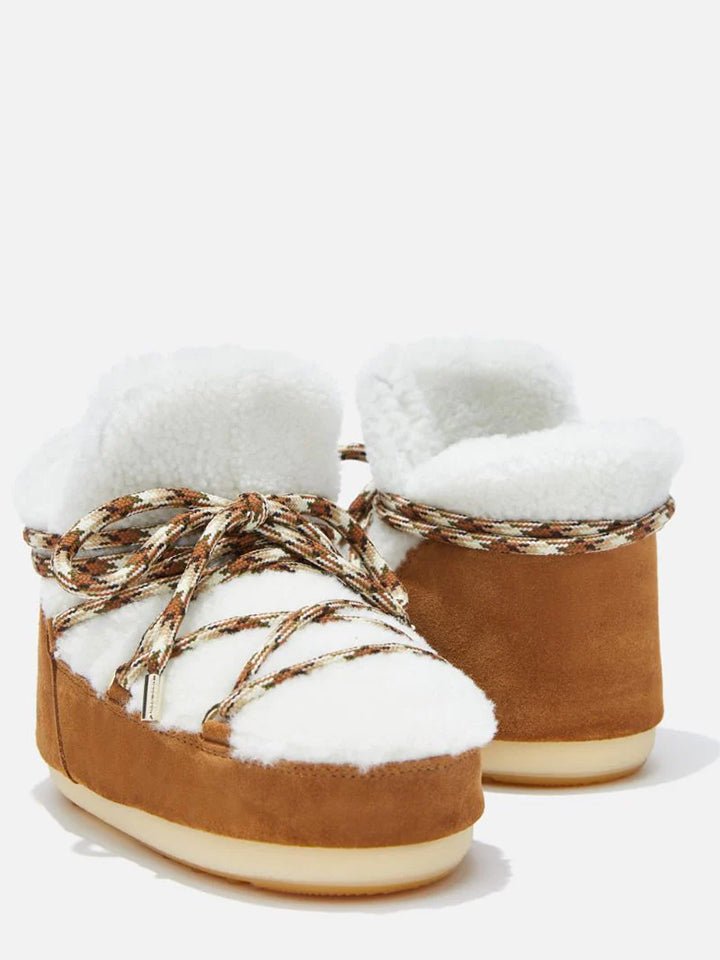 moon boot suede e pellliccia stringate - moon boot - doposci