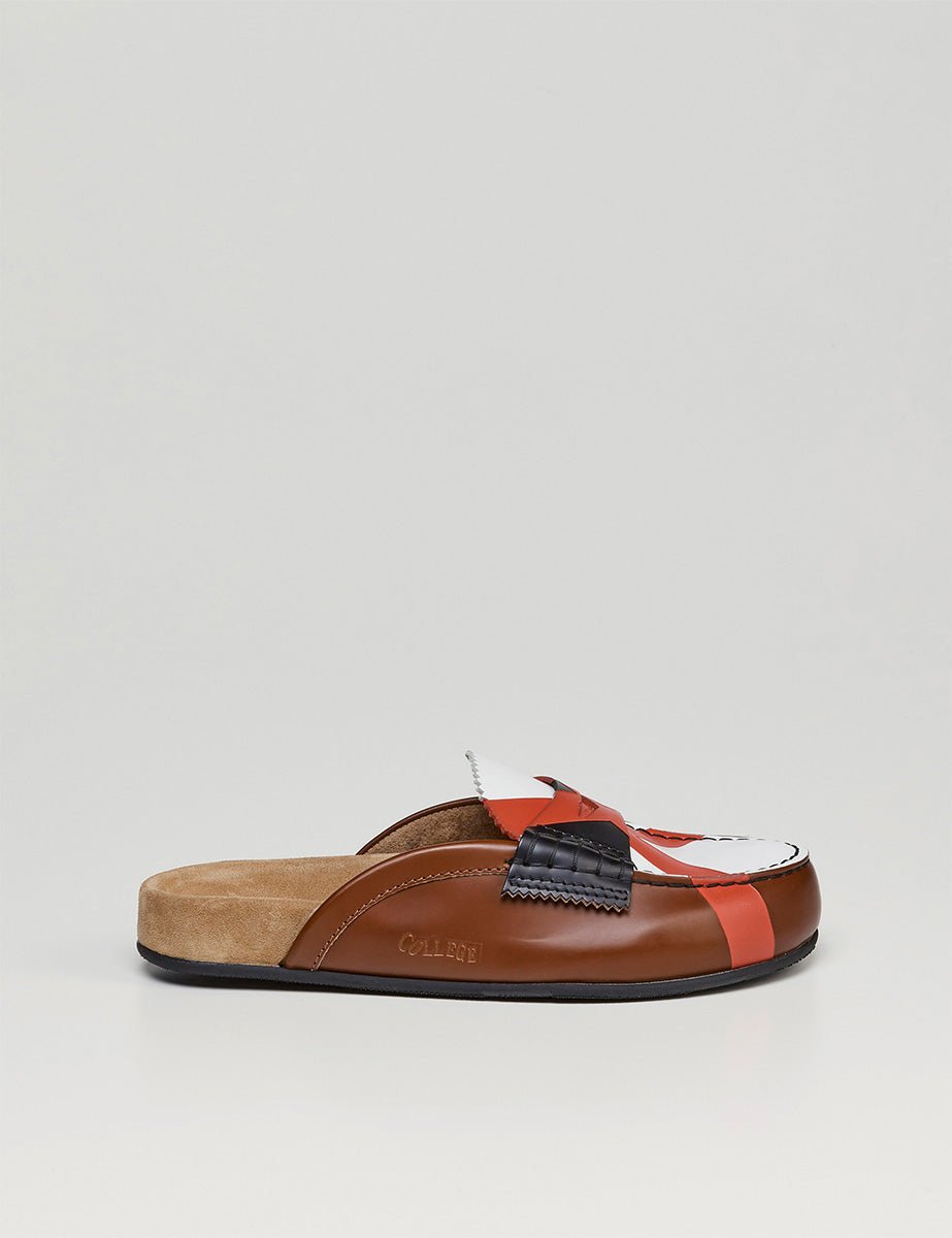 mules tricolore tan black flirt - college - sabot
