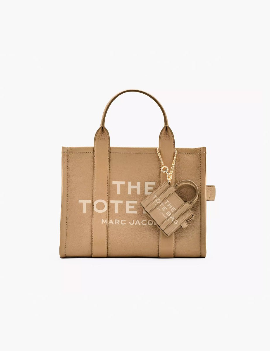 nano tote charm leather camel - marc jacobs - shopper
