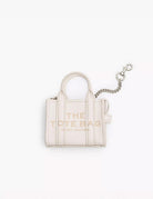 nano tote charm leather cotton silver - Frida SRL