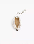 nano tote charm leather cotton silver - Frida SRL