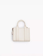 nano tote charm leather cotton silver - Frida SRL