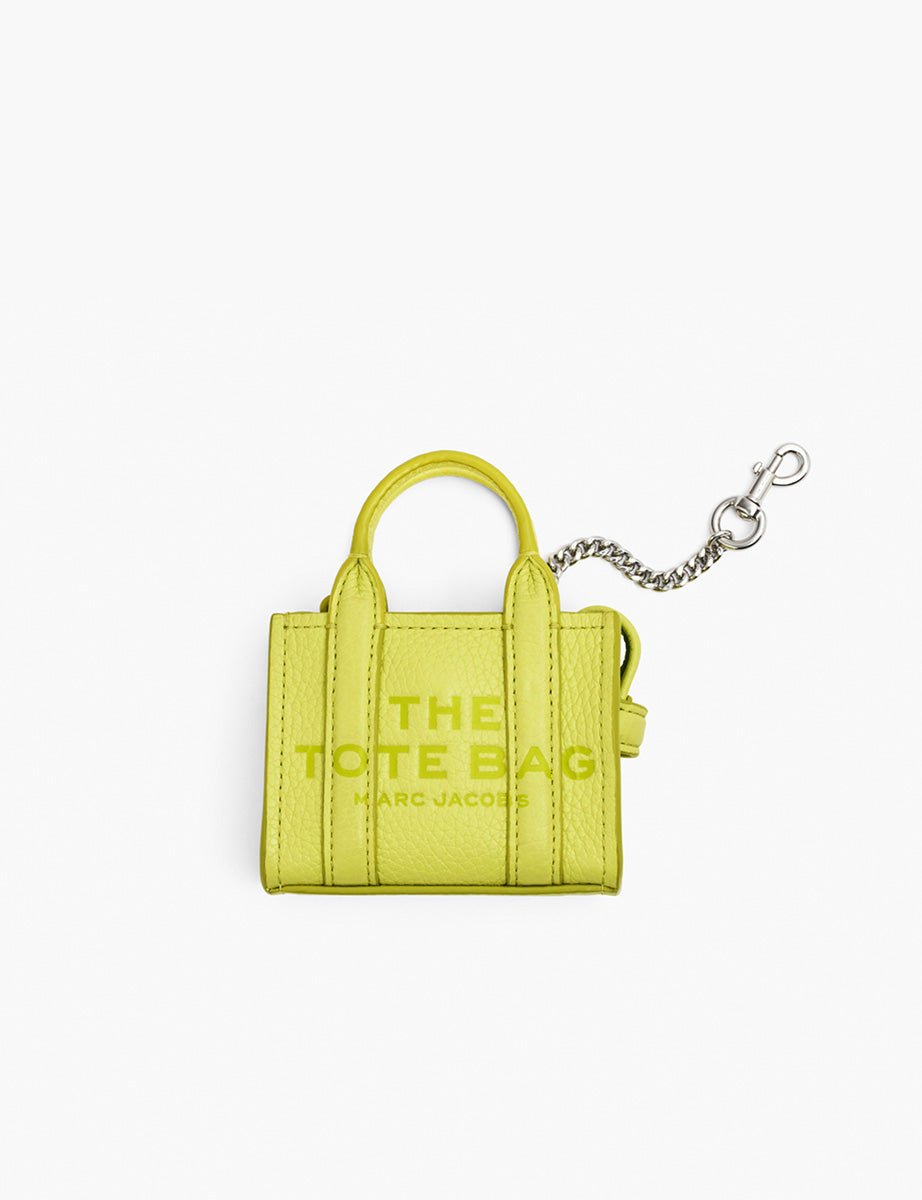 nano tote charm leather limoncello - marc jacobs - shopper