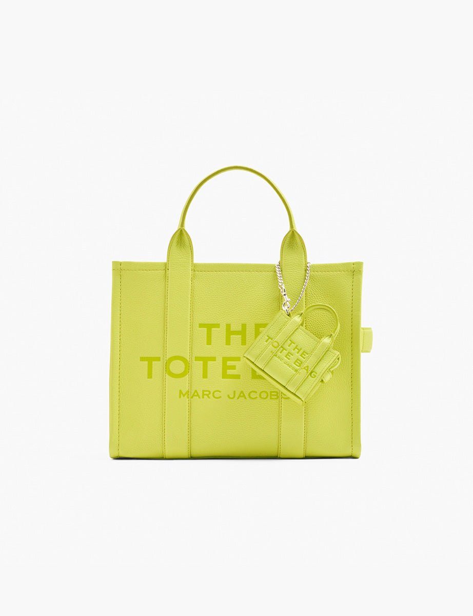 nano tote charm leather limoncello - marc jacobs - shopper