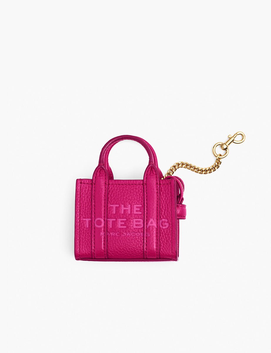 nano tote charm leather lipstick pink - marc jacobs - shopper