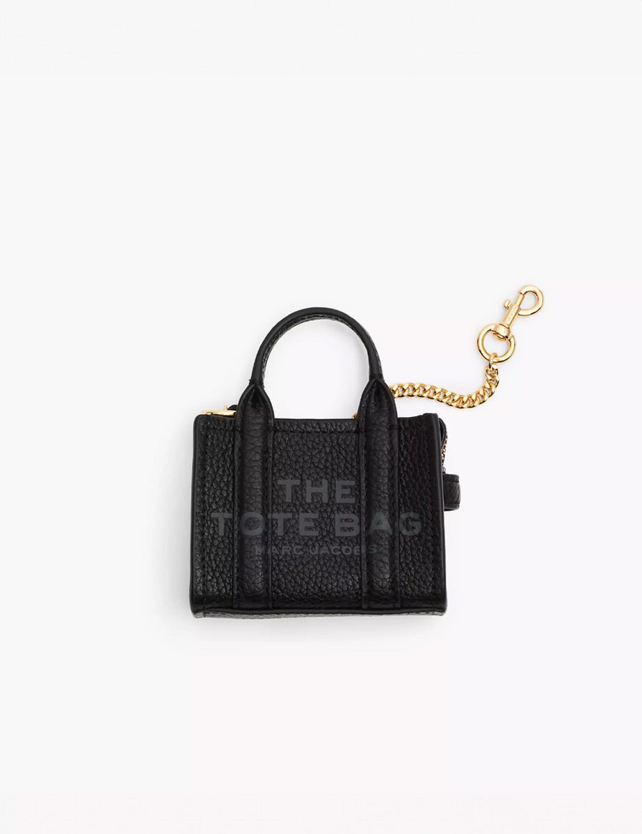 nano tote charm leather nero - marc jacobs - shopper