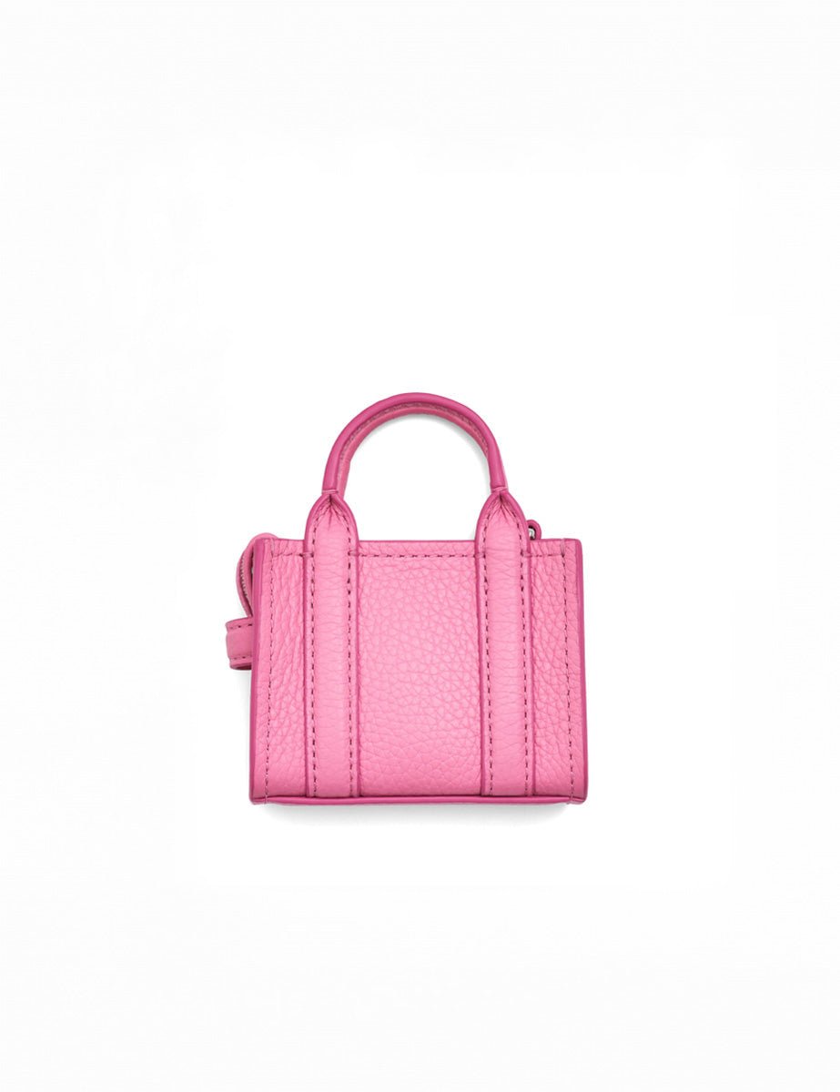 nano tote charm leather petal pink - Frida SRL