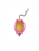nano tote charm leather petal pink - Frida SRL