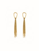 orecchini scultura con frangia platino - Frida SRL