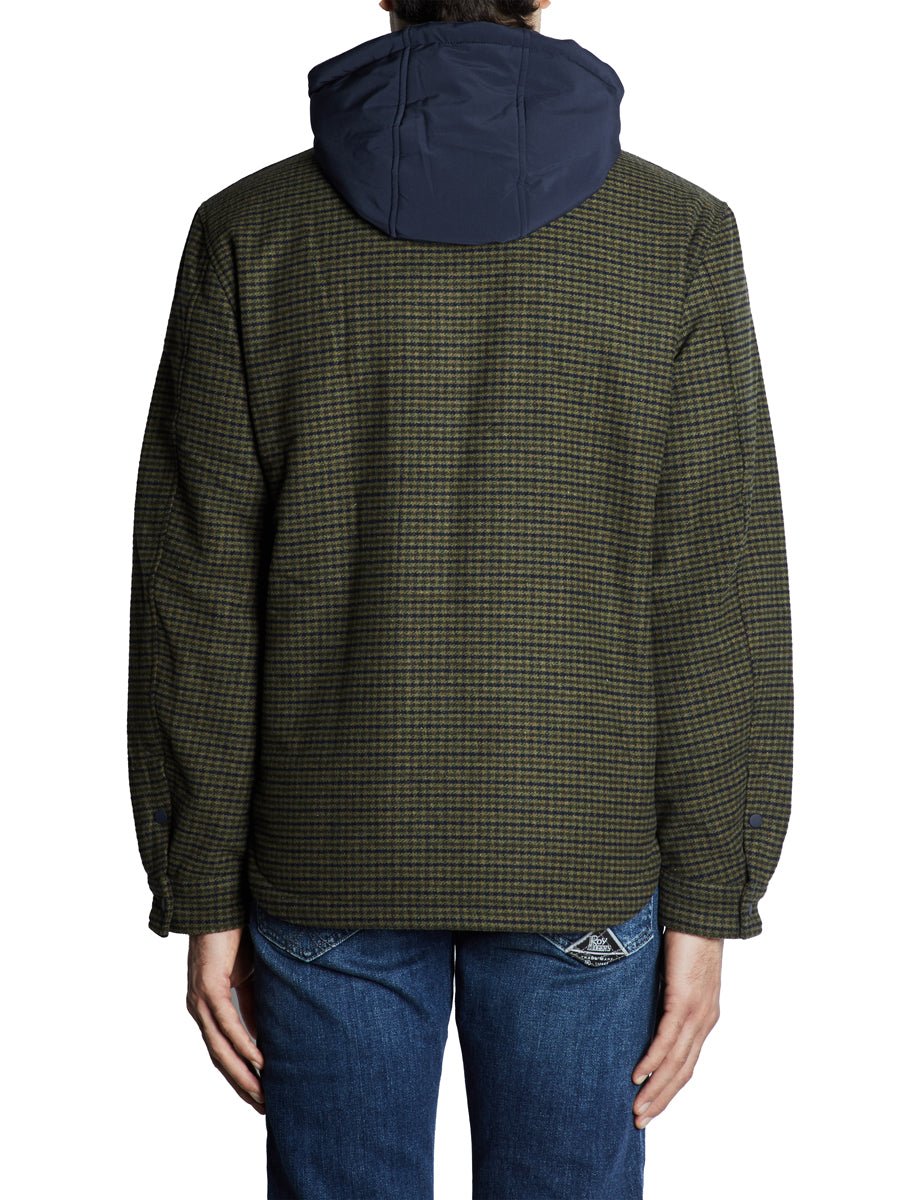 overshirt cappuccio interno nylon night green - alley docks - giacca