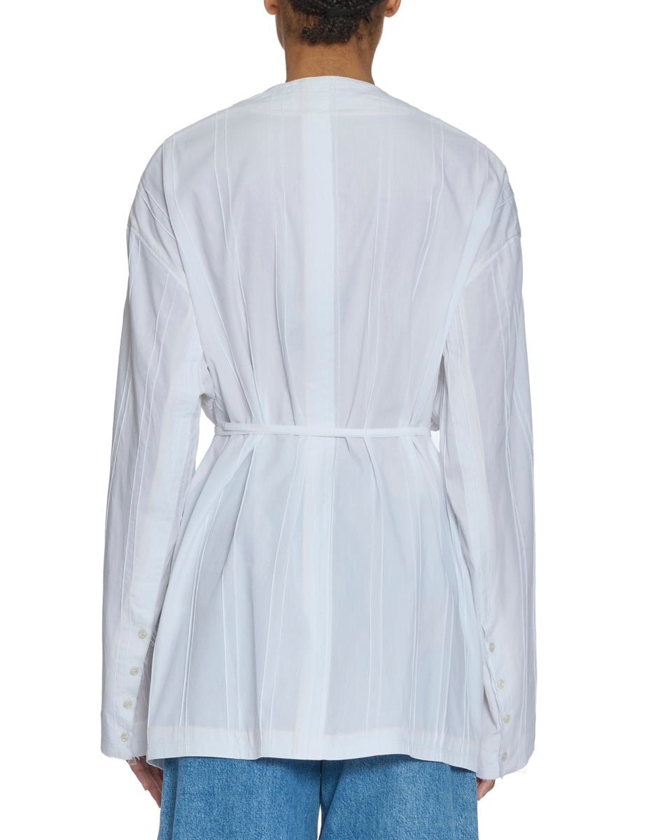 overshirt jhonatan cintura vita bianco - Frida SRL