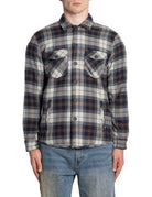 overshirt orsetto due tasche check marrone blu - alley docks - giacca
