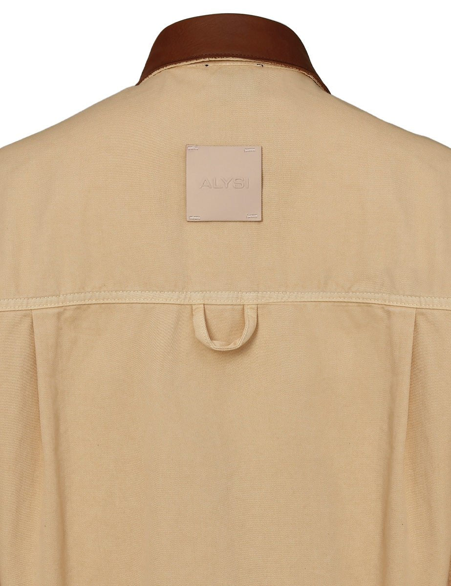 overshirt sporty gabardina crema - Frida SRL