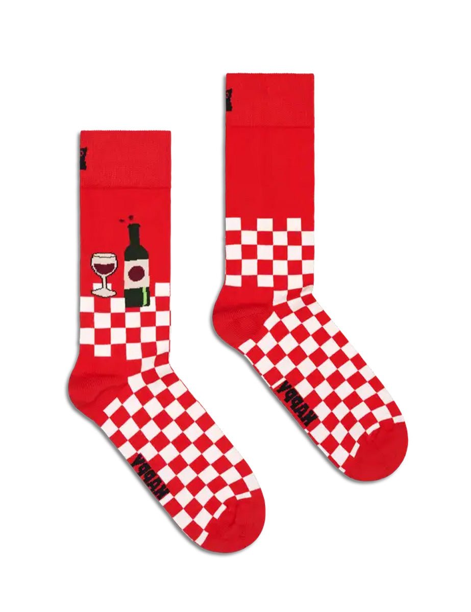 pack wine gift set socks blue - happy socks - calze