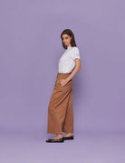 panta cropped drill camel - blufrida - pantalone