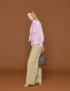 pantacargo bethany twill pale olive - haikure - pantalone