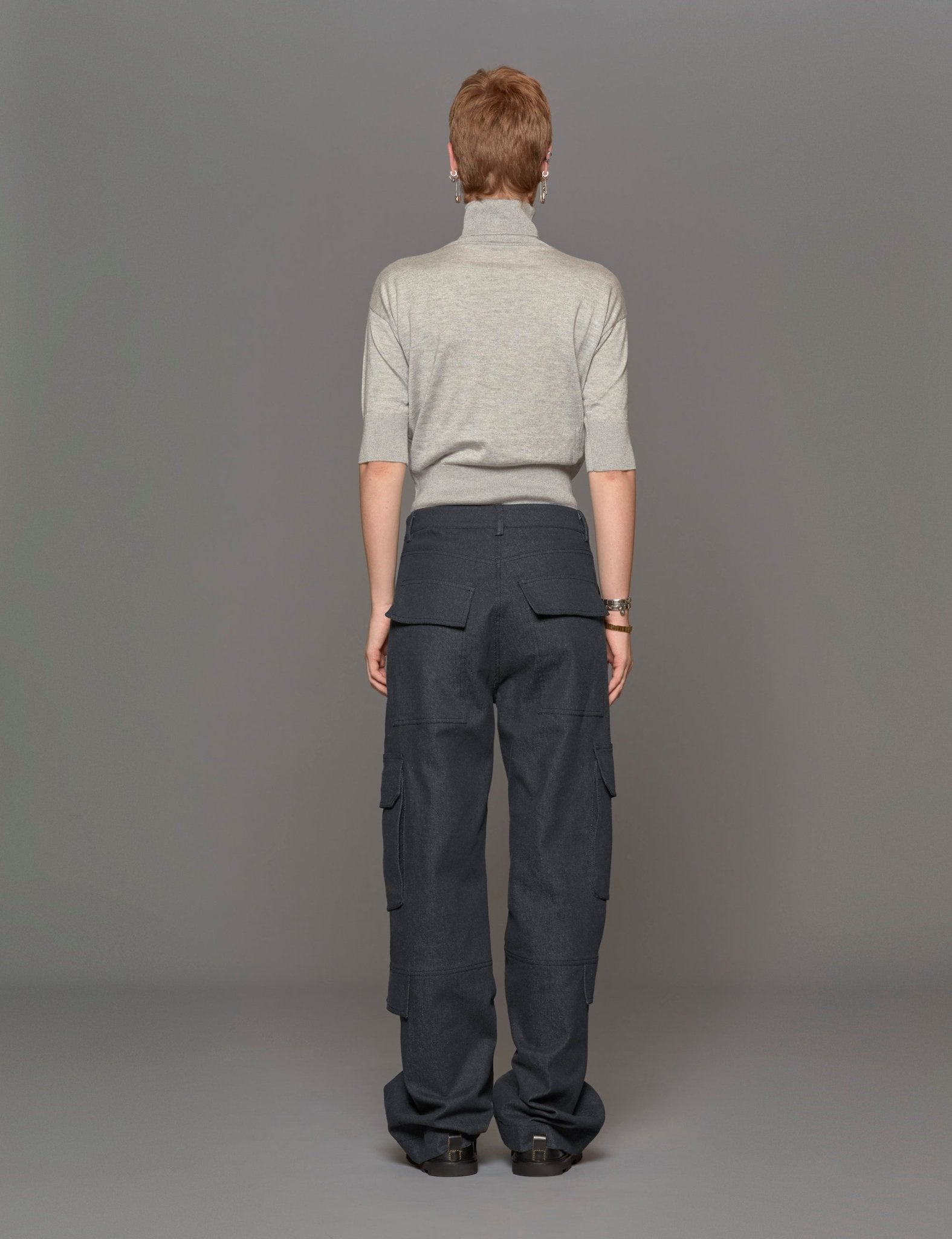 pantacargo denim blu - Frida SRL