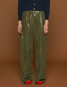 pantacargo stampa snake olive - forte forte - pantalone