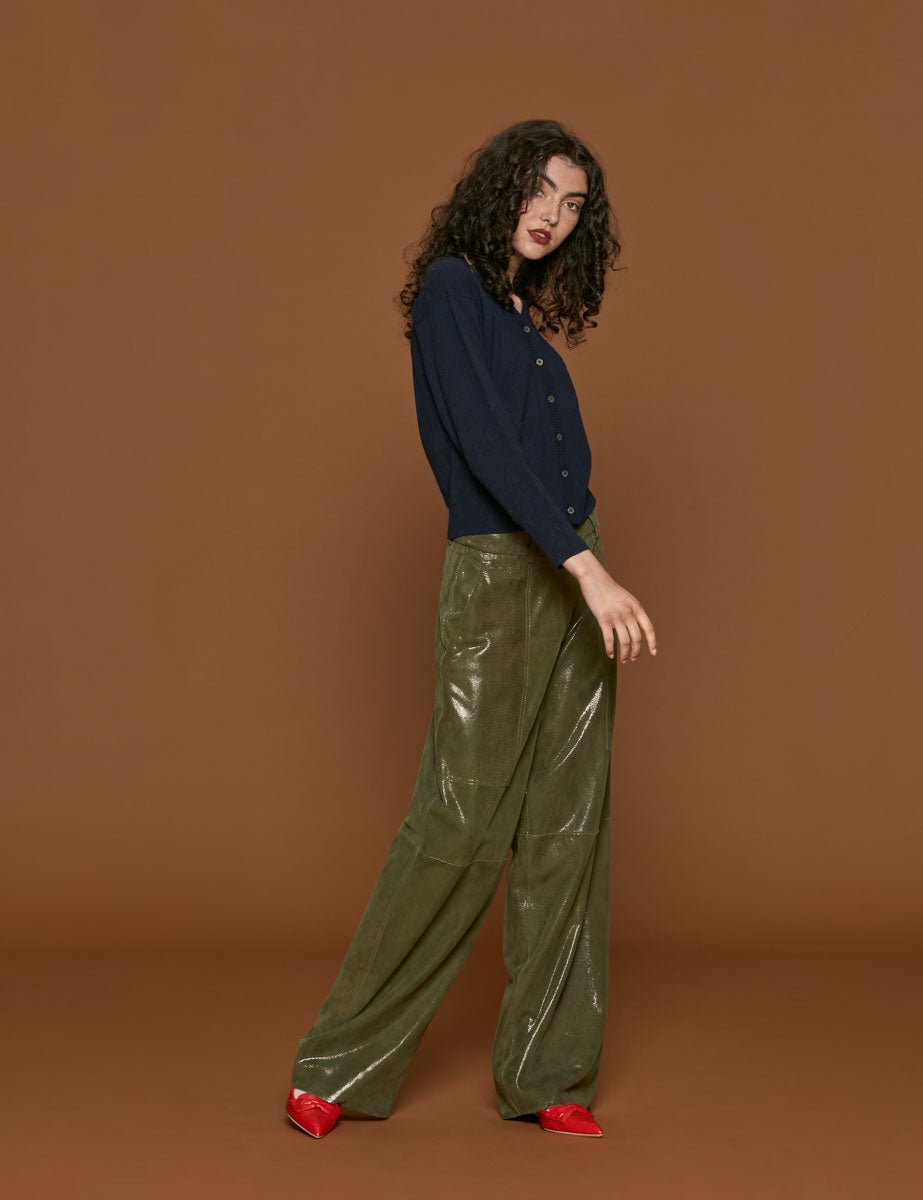 pantacargo stampa snake olive - forte forte - pantalone
