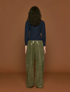 pantacargo stampa snake olive - forte forte - pantalone