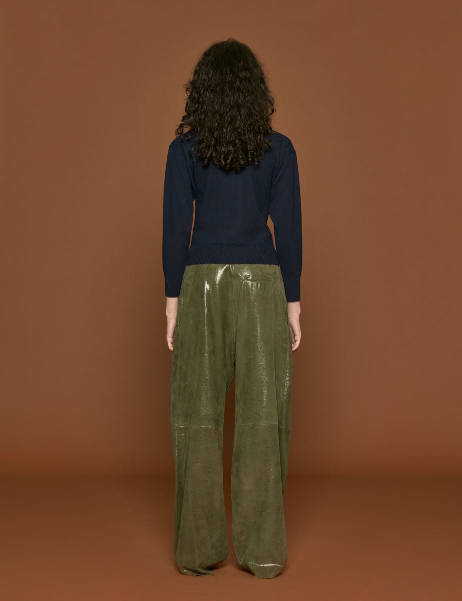 pantacargo stampa snake olive - forte forte - pantalone