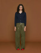 pantacargo stampa snake olive - forte forte - pantalone