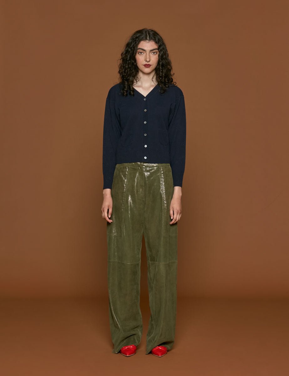 pantacargo stampa snake olive - forte forte - pantalone