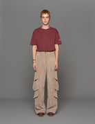 pantacargo tasconi velluto beige - blufrida - pantalone