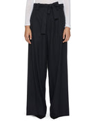 pantalone ampio flanella blu notte - alysi - pantalone