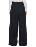 pantalone ampio flanella blu notte - alysi - pantalone