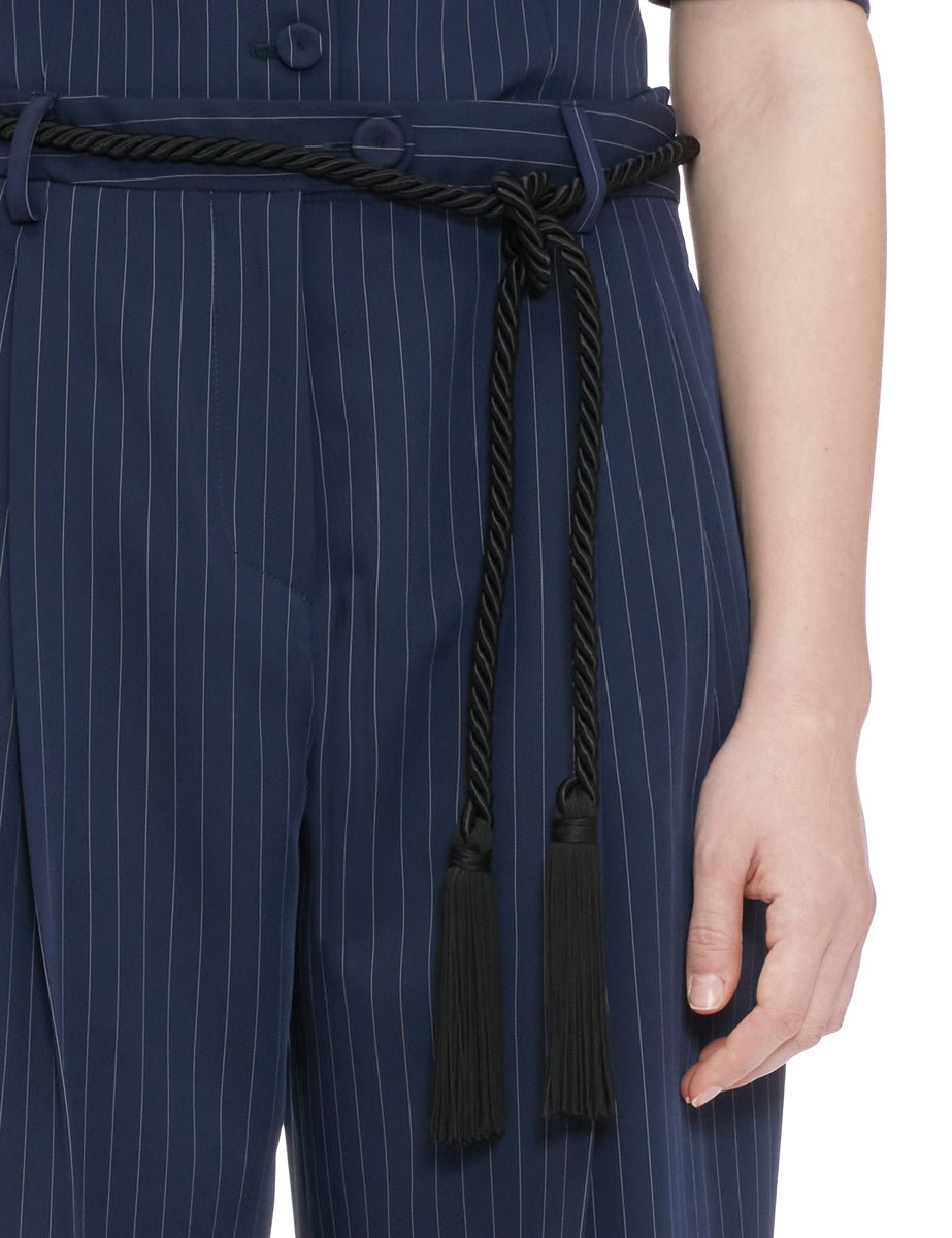 pantalone blu stripes - vivetta - pantalone