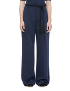 pantalone blu stripes - vivetta - pantalone