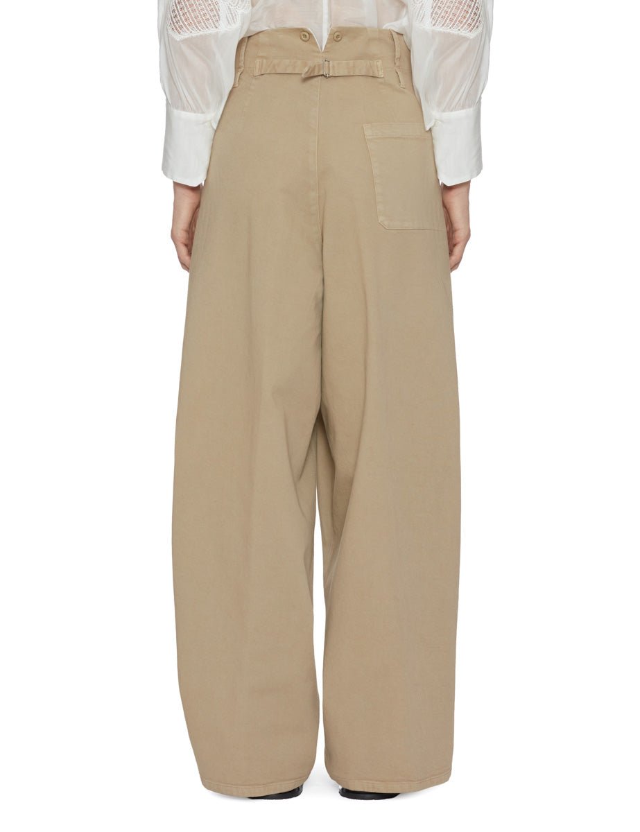 pantalone bull tinto capo pinces sabbia - n21 alessandro dell'acqua - pantalone
