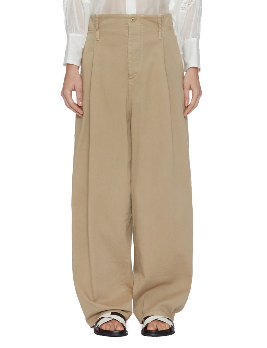 pantalone bull tinto capo pinces sabbia - n21 alessandro dell'acqua - pantalone