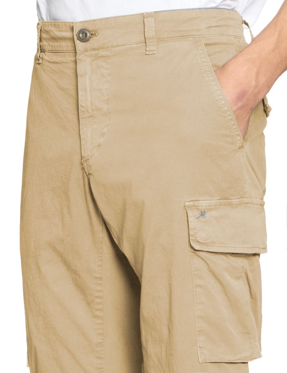 pantalone cargo pinces beige - Frida SRL
