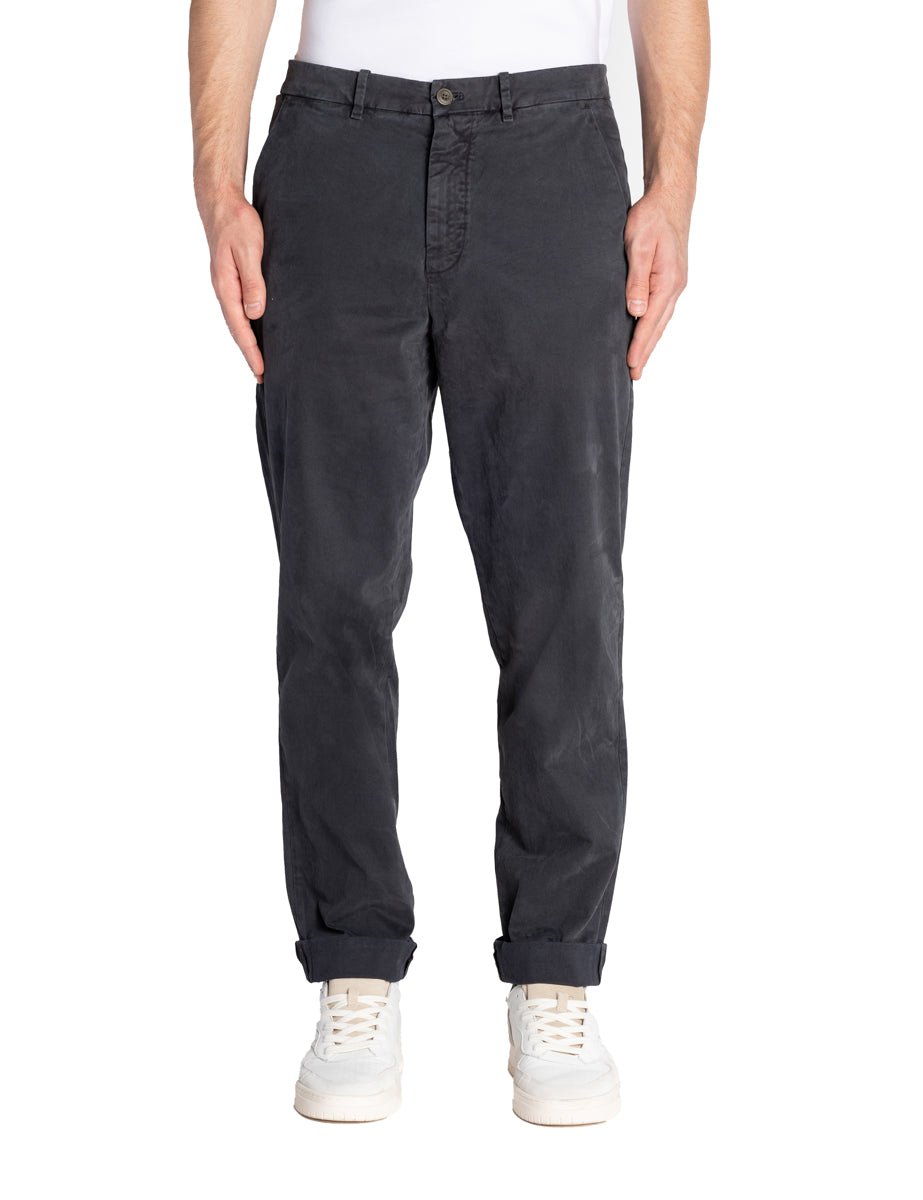 pantalone chino cotone carrot blu scuro - mason's - pantalone casual