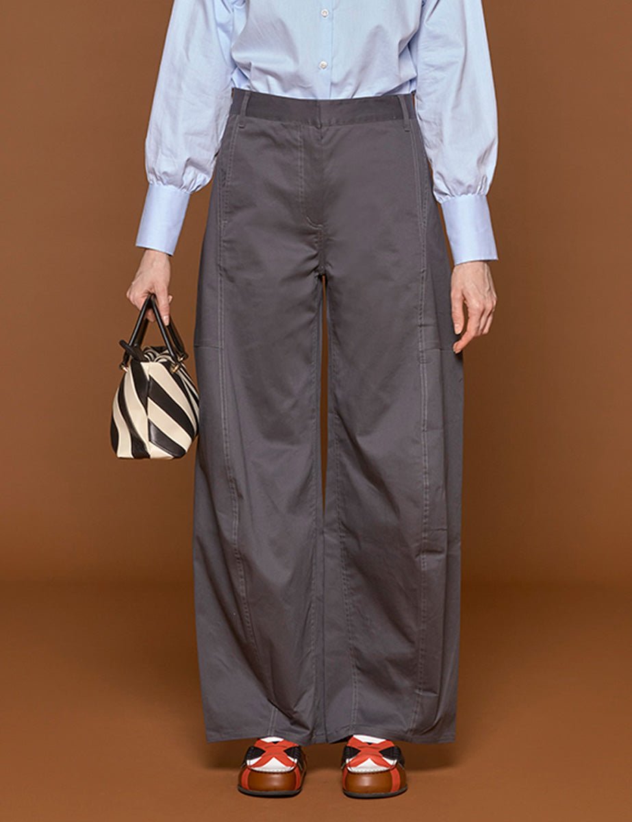 pantalone chino grey - tibi - pantalone
