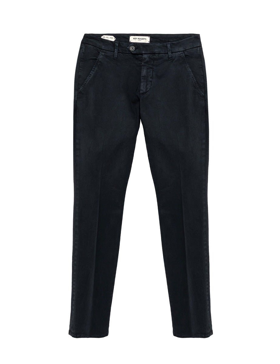 pantalone chino new rolf stretch navy - roy rogers - pantalone casual