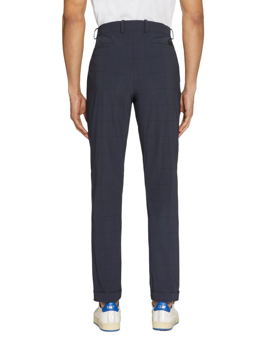 pantalone chino surflex finestrato blu - rrd - pantalone elegante