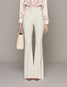 pantalone classico flare cream - hebe studio - pantalone