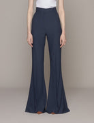 pantalone classico flare navy - hebe studio - pantalone