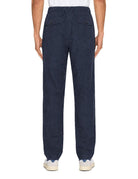 pantalone coulisse lino blu navy - alley docks - pantalone casual