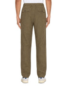 pantalone coulisse lino dusty olive - alley docks - pantalone casual