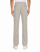 pantalone coulisse righe lino cotone olive green - alley docks - pantalone casual
