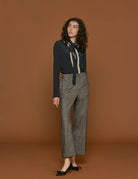 pantalone cropped grigio nero - Frida SRL